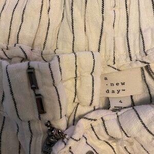A New Day Cream and Black Striped Pants